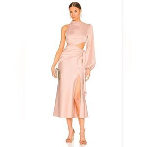 Revolve Misha Maryan Cut Out Dress In Rose Cloud- Size 10